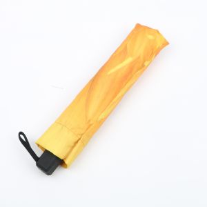 Lightweight Orange Three Fold Umbrella Custom Digital Printing Flower Print