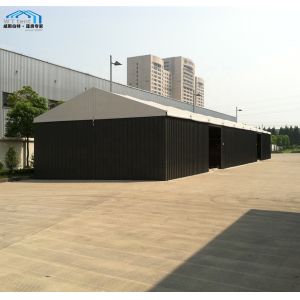 Black Storage Warehouse Tent Steel Plate Wall Easily Cleaning