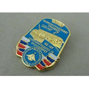 Die Stamped Soft Enamel Military Pin , Zinc Alloy Material Badge