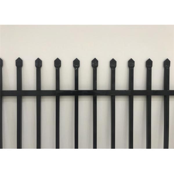 Buy black powder painted used aluminium picket fence at wholesale prices