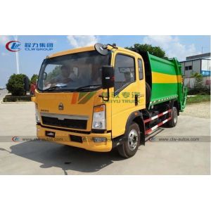 China Sinotruk Howo 5cbm 6cbm 3t 4t Waste Compactor Truck on sale