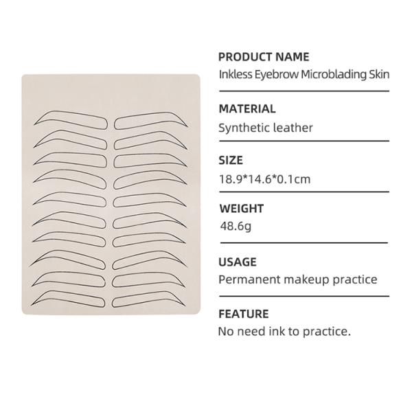 Inkless Permanent Makeup Practice Skin Easy To Color And Portable