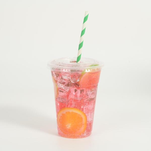 24oz φ90mm Compostable Clear Cups PLA Coffee Cups Environmental Protection