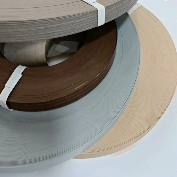 Melamine PVC Edge Banding Tape , 0.8 Mm Pre Glued Wood Grain Edge Banding