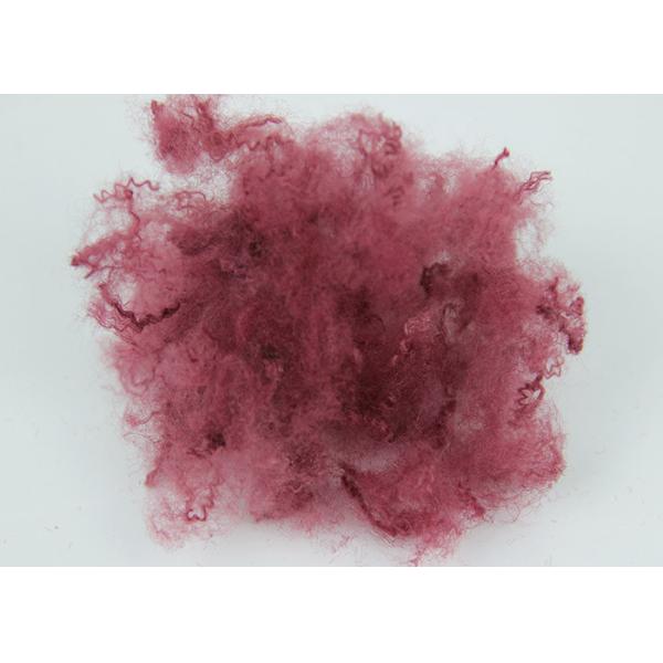 Solid Dark Red PSF Polyester Staple Fibre 12D*64mm For Felt Nonwoven Fabric