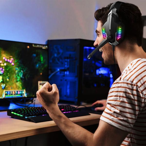 RGB Surround 2.2m Wire 20000Hz Sound Gaming Headset For PS4