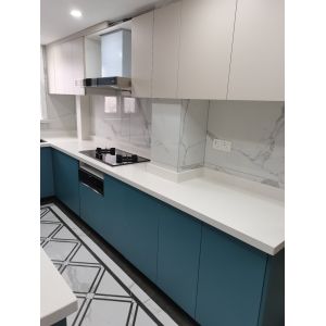 Modern Melamine Finish Kitchen Cabinet with Plywood Door