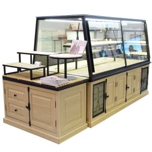 Customized Bakery Glass Display Case High Temperature Resistance With Led
