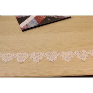 China Romantic Guipure Lace Edging , ODM Heart Lace Trim Meshground on sale