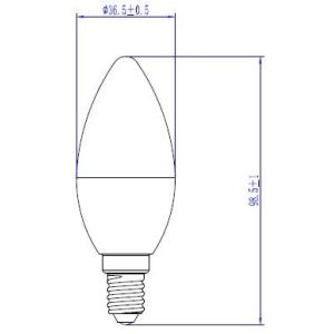 led candle C35 4.5w SCR dimming 390lm plastic cover aluminum Ra80 wide range