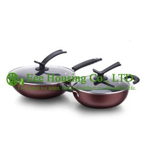 2 pieces stainless steel cooking cookware including fry pan and soup pot and milK pot