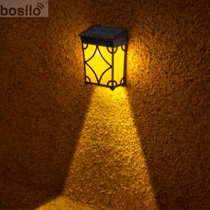 Solar Wall Lamps LED Power 1W Solar Powered Wall Lights with RGB