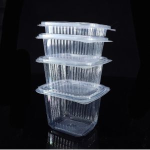 Customized square fruit salad box food grade transparent disposable takeaway