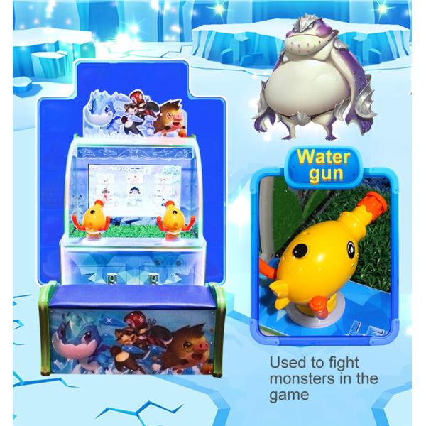 Coin Operated Kids Water Games Frozen Sharpshooter Water Shooting Machine With Seat