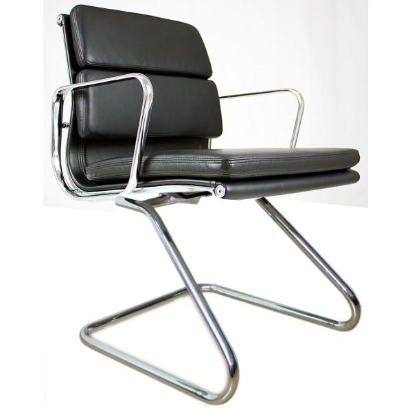 Buy Luxury Executive Leather Office Chair Without Wheels Swivel Mechanism at wholesale prices