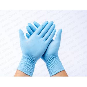 Ambidextrous Non Medical Disposable Nitrile Gloves Powder Free Non Sterile