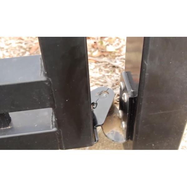 Pressed Spear Top 2100mm*2450mm Hercules Steel Fence Panels 2 x rails 40mm RHS x 1.6mm spacing 125mm upright 25mm x 1.2m