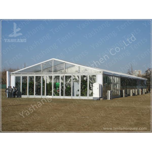 Out side 4M Width French Style High Peak Frame Tent Transparent PVC Windows