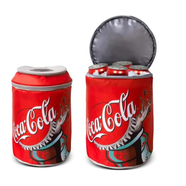 Coca Cola Can Shape Cooler Bag with Bluetooth Speaker, 5H Playtime, Adjustable