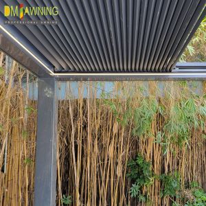 Outdoor patio intelligent retractalbe aluminum blade pergola
