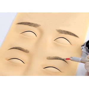 Quality 3D Eyebrow Tattoo Practise Skin , Moderate Thickness Artificial Tattoo Skin for sale