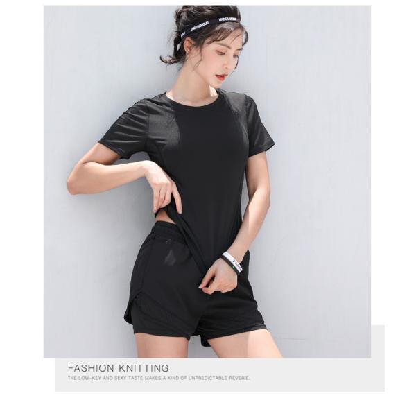 Buy Flatlock stitching Women'S Athletic Clothing Mesh Splice Short Sleeve Sports Shirts at wholesale prices