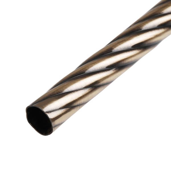 Buy 25mm 28mm 35mm Metal Twisted Iron Pipe Curtain Pole at wholesale prices