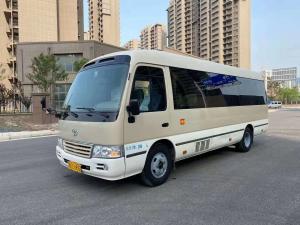 Quality Used Coaster Bus 2TR Engine 20 Seats Mini Bus Toyota Coaster Left Hand Drive Fully Automatic Door for sale
