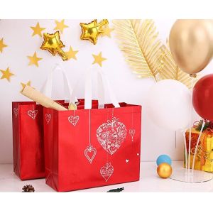 Glossy Glitter Durable Reusable Grocery Bag Tote Bag Handles Bag,Medium Non