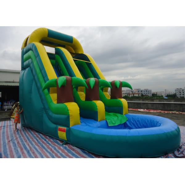Outside Inflatable Water Slide With Water Pool For Children 14 Months Warranty