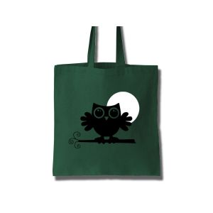 Cotton Tote Bag Women An Owl in the Moonlight