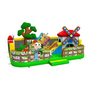 Farm Theme Inflatable Play Park / Outdoor Inflatable Playground