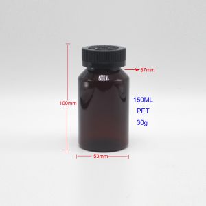 Tablets/Capsules/Powder/Pills PET Bottle in Customized Color with Material 150mL