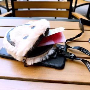 Soft TPU Plush Expression Coin Earphone Key Purse Cell Phone Case Back Cover For