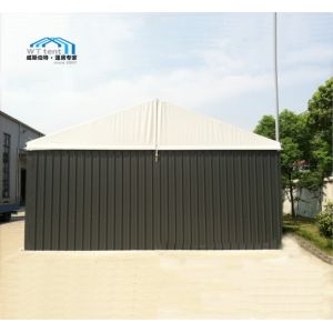 Black Storage Warehouse Tent Steel Plate Wall Easily Cleaning