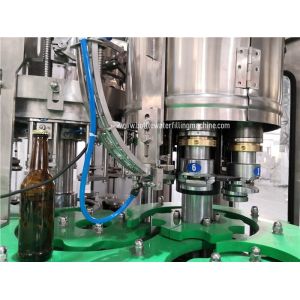 Rinser Filler Cacpper 1000bph Glass Milk Bottle Soda Filling Machine