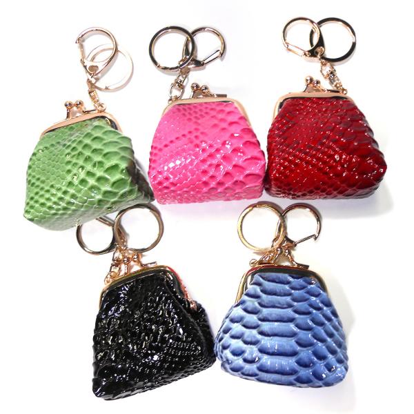 Buy Printing Logo Handmade Leather Mini Coin Purse Keyring Gold Plating at wholesale prices