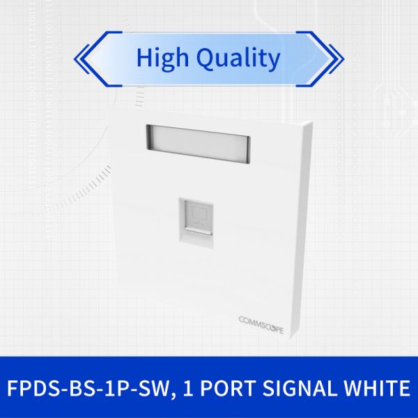 British Standard Single Port Faceplate with UL 94 V-0 Flame Retardant Signal