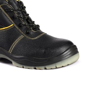 Comfortable EVA Insole Middle Cut Safety Shoes Heat Resistant Mesh Lining