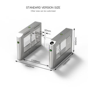 HCW Secure Automatic Turnstile Gate with 1100mm Channel Width, 6-Pair Infrared