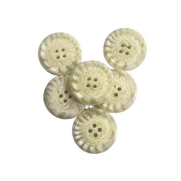 Off White Color Horn Plastic Coat Buttons With Rim 55L 4 Hole Use On Women'S Coat Outwear