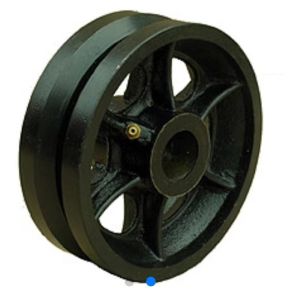 China Black Steel V Groove Casters Heavy Duty Caster Parts on sale