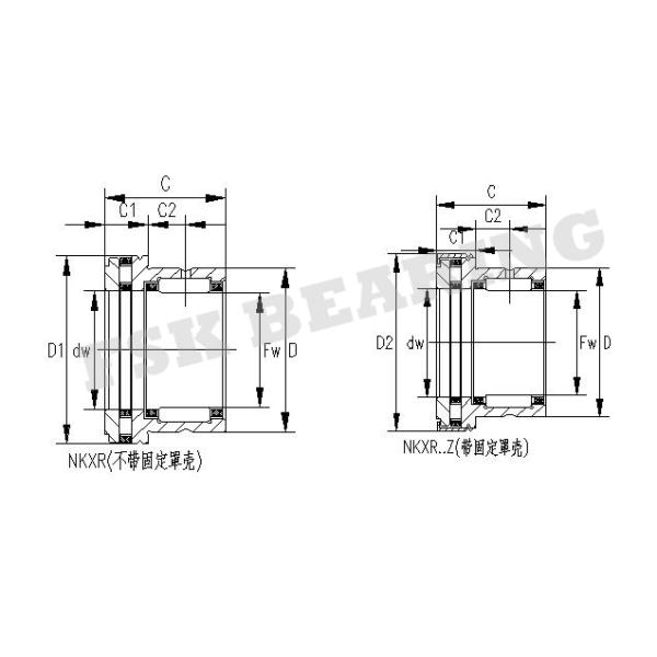 Combined NKXR20- Z - XL Needle Roller Bearings Thrust Cylindrical Roller Bearing ID 20mm