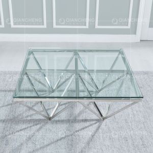 Luxury 0.5m3 SS Coffee Table 100x100x40cm High Temperature Resistance