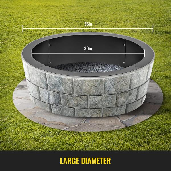 Fire Pit Insert for DIY Campfire Ring Heavy Duty Solid Steel Construction for Outdoor