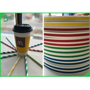 Small Size Biodegradable Printable FDA Straw Paper With Food Grade Ink