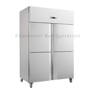 AISI304 4 Doors Stainless Steel Upright Refrigerator Auto Defrosting For