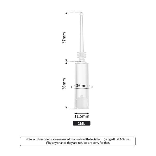 Transparent 1ml Essential Oil Bottles PET Plastic Material Ampoule