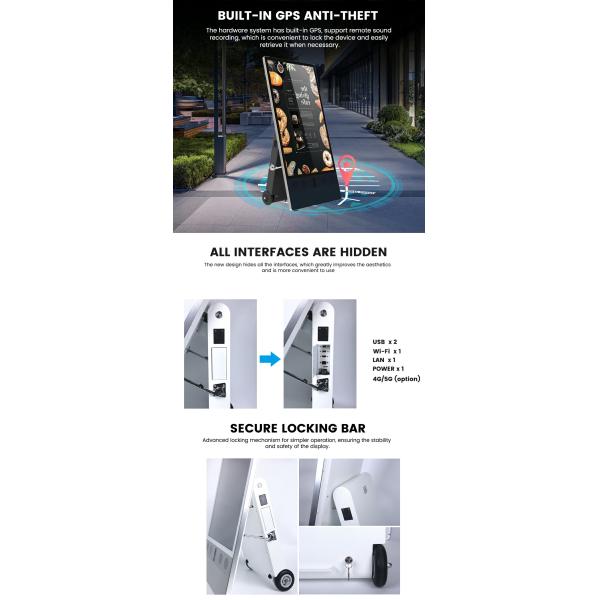 43 inch Outdoor Digital Signage Portable and Battery Powered for Effective Advertising Solutions