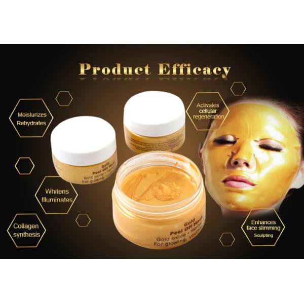 Anti Wrinkle Face Mask , 24k Gold Essence Peel Off Face Mask For Blackheads